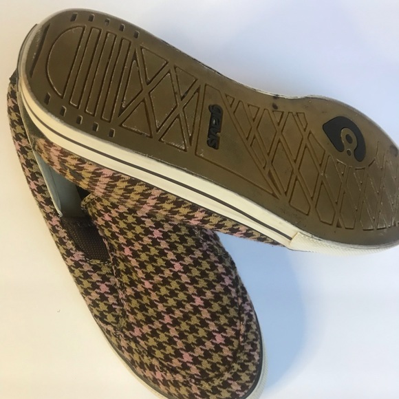Gravis Womens Lowdown So Chocolate houndstooth slip-on shoes size 8.5 - Picture 5 of 8